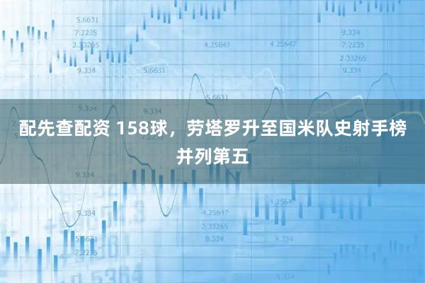 配先查配资 158球，劳塔罗升至国米队史射手榜并列第五